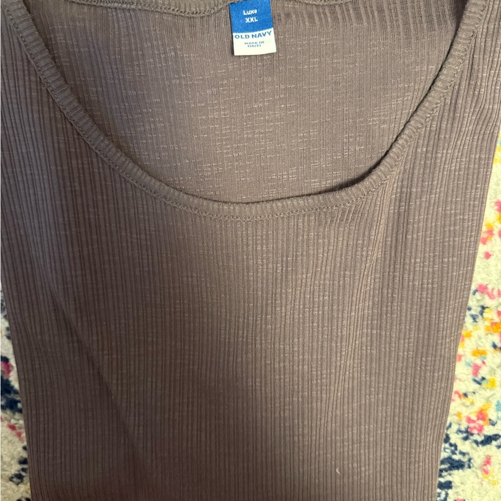 Old Navy Taupe Ribbed  Top